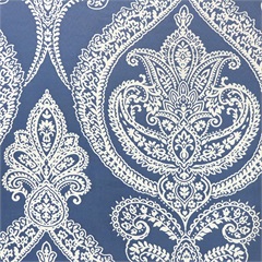 Charleston Copen Bedspread Fabric Swatch